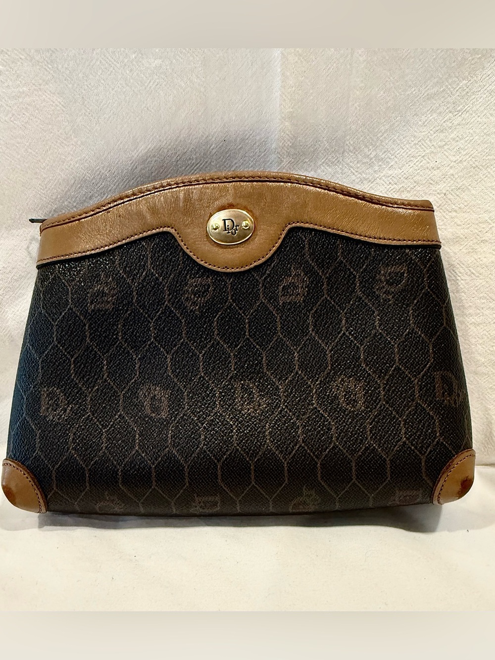 Vintage Christian Dior Honeycomb Clutch Bag